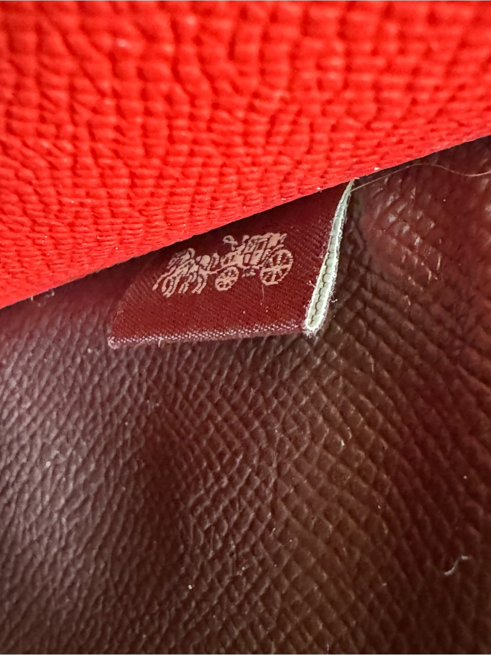 Coach City Zip Tote Signature Canvas Brown Red Leather Gold Hardware F58292 - Picture 10 of 11